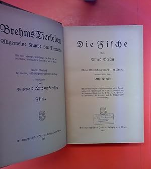 Imagen del vendedor de Brehms Tierleben. Dritter Band. Allgemeine Kunde des Tierreichs. Die Fische a la venta por biblion2