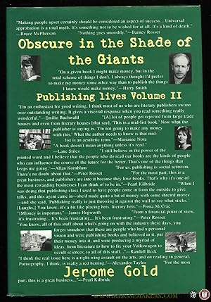 Bild des Verkufers fr Obscure in the Shade of Giants. Publishing Lives: Volume II zum Verkauf von Emile Kerssemakers ILAB