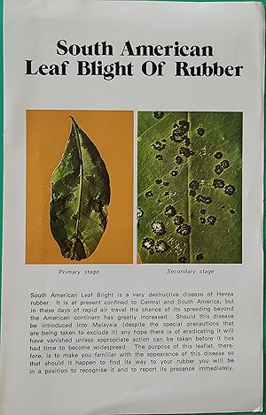 Imagen del vendedor de South American Leaf Blight Of Rubber a la venta por Shore Books