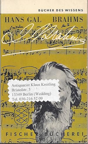 Bild des Verkufers fr Johannes Brahms - Werk und Persnlichkeit zum Verkauf von Klaus Kreitling