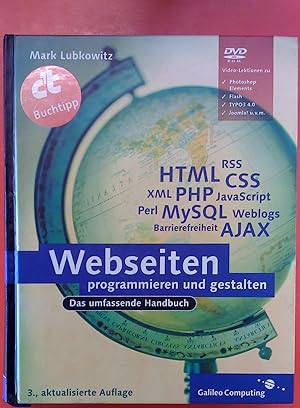 Bild des Verkufers fr Webseiten programmieren und gestalten - Das umfassende Handbuch mit DVD (3. Auflage) zum Verkauf von biblion2