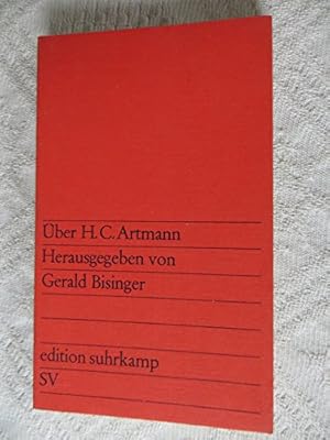 Bild des Verkufers fr ber H.C. Artmann. zum Verkauf von Ammareal