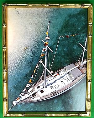 Slim Aarons 'Traveler II Ketch Off Stocking Island Exuma' c1974 Framed Color Plate