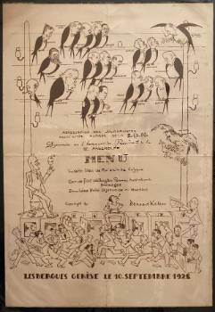 Bild des Verkufers fr Association des Journalistes Accredites Aupre de la S.D.N.Les Bergues Geneve le 10. Septembre 1928 zum Verkauf von Wittenborn Art Books