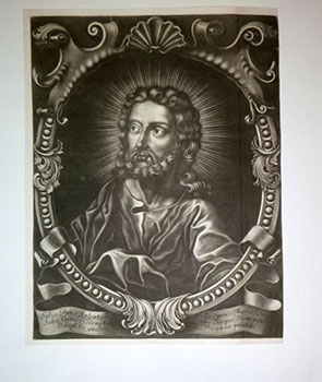 Portrait of Jesus. Salve, pater Salvatoris, salve, custos Redemptoris, Joseph ter amabilis.Salve,...