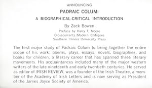 Seller image for Announcing Padraic Colum: A Biographical-Critical Introduction (Announcement Card Only, No Book) for sale by Wittenborn Art Books