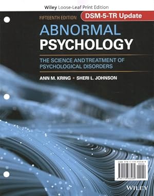 Imagen del vendedor de Abnormal Psychology : The Science and Treatment of Psychological Disorders, Dsm-5-tr Update a la venta por GreatBookPrices
