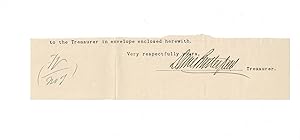AUTOGRAPH. The close of a typed letter SIGNED by Civil War General DANIEL ADAMS BUTTERFIELD as Tr...