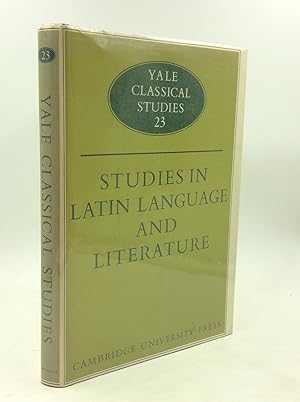 Image du vendeur pour STUDIES IN LATIN LANGUAGE AND LITERATURE mis en vente par Kubik Fine Books Ltd., ABAA