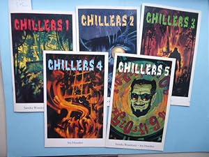 Seller image for Chillers 1 till Chillers 5 - "Green Screen", "Green Fingers", "Cell 13", "The Cat's Tale", "The Bonfire", "Mill View", "The New Man", "Looking for Billy", "A Shock for Ann", "Wheel of Fortune" (in 5 volumes). Published in association with the Adult Literacy and Basic Skills Unit. for sale by Antiquariat Heinzelmnnchen