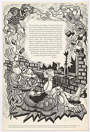 Seller image for [Broadside] [Drop Title]: She is stiring in the night, in the great black and. (from YONNONIDO) for sale by Between the Covers-Rare Books, Inc. ABAA
