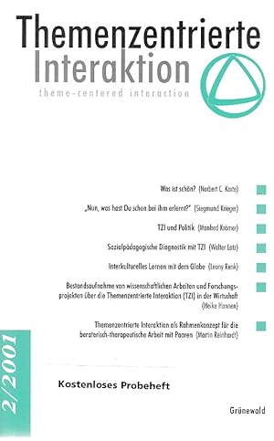 Bild des Verkufers fr Themenzentrierte Interaktion. Heft 2/2001. zum Verkauf von Fundus-Online GbR Borkert Schwarz Zerfa