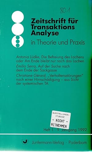 Seller image for Zeitschrift fr Transaktions-Analyse in Theorie und Praxis. Heft 1, 9. Jahrgang 1992. for sale by Fundus-Online GbR Borkert Schwarz Zerfa