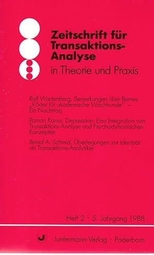 Seller image for Zeitschrift fr Transaktions-Analyse in Theorie und Praxis. Heft 2, 5. Jahrgang 1988. for sale by Fundus-Online GbR Borkert Schwarz Zerfa