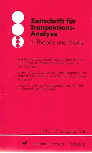 Seller image for Zeitschrift fr Transaktions-Analyse in Theorie und Praxis. Heft 2, 5. Jahrgang 1988. for sale by Fundus-Online GbR Borkert Schwarz Zerfa