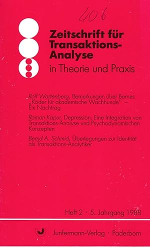 Seller image for Zeitschrift fr Transaktions-Analyse in Theorie und Praxis. Heft 2, 5. Jahrgang 1988. for sale by Fundus-Online GbR Borkert Schwarz Zerfa