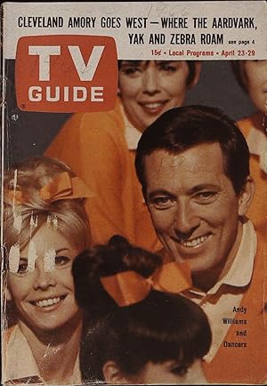 TV Guide April 23, 1966 Andy Williams and Dancers