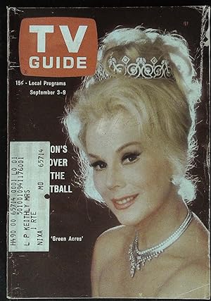 TV Guide September 3, 1966 Eva Gabor of "Green Acres"