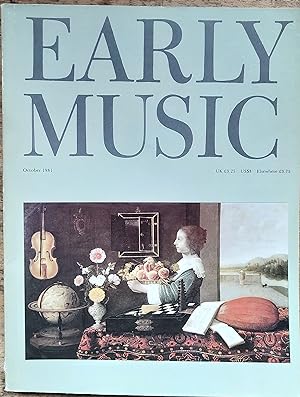 Bild des Verkufers fr Early Music October 1981 / Diana Poulton "The black-letter broadside ballad and its music" / James Tyler "The Italian mandolin and mandola 1589-1800" / Friedmann Hellwig "The morphology of lutes with extended bass strings" / Donald Gill "Vihuelas, violas and the Spanish guitar" / Jennie Congleton "The False Consonances of Musick" / Ian Harwood "A case of double standards? Instrumental pitch in England c1600" / Mauro Uberti "Vocal techniques in Italy in the second half of the 16th century" / Nicholas Anderson "Georg Philipp Telemann A tercentenary reassessment" zum Verkauf von Shore Books