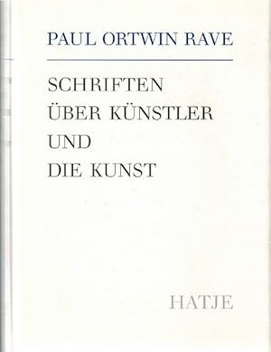 Bild des Verkufers fr Schriften ber Knstler und die Kunst. Ausgewhlt, hereusgegeben und eingeleitet von Stephan Waetzold. Mit einer Bibliographie von Birgit Verwiebe. zum Verkauf von La Librera, Iberoamerikan. Buchhandlung