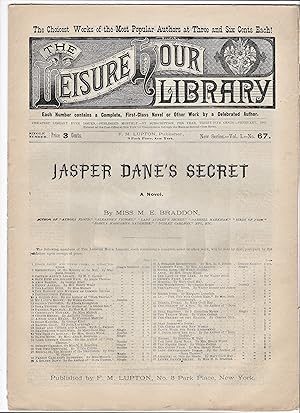 Imagen del vendedor de Jasper Dane's Secret / A Doctor's Stoy in The Leisure Hour Library a la venta por Legacy Books II