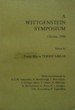 Imagen del vendedor de A Wittgenstein Symposium (Studien Zur Oesterreichischen Philosophie) (Studien Zur Osterreichischen Philosophie, 18) a la venta por School Haus Books