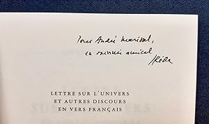 Lettre sur l?univers et autres discours en vers français.
