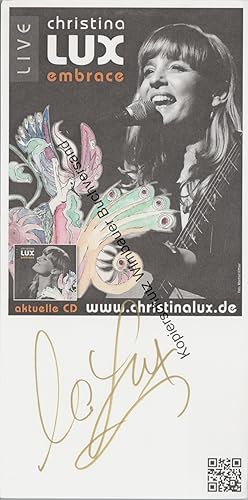 Bild des Verkufers fr Original Autogramm Christina Lux /// Autograph signiert signed signee zum Verkauf von Antiquariat im Kaiserviertel | Wimbauer Buchversand