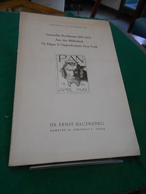 Auktionskatalog Teil: 122 = Auktion 70., Deutsche Buchkunst 1895 - 1925 aus der Bibliothek Dr. Ed...