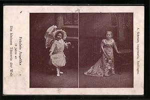 Bild des Verkufers fr Ansichtskarte Die kleinest Tnzerin der Welt, Fraulein Angelika 18 Jahre alt, Liliputanerin zum Verkauf von Bartko-Reher