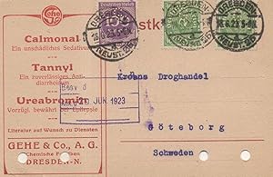 Dresden Calmonal Tannyl Ureabromin Sedativum Gehe & Co 1923 Swiss Postcard