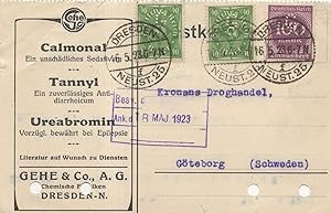 Dresden Calmonal Tannyl Ureabromin Sedativum Epilepsie Gehe & Co 1923 Swiss Postcard