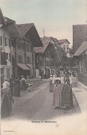 Adelboden Strasse Im Switzerland Fashion Antique Shops Postcard