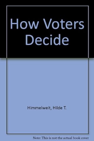 Image du vendeur pour How Voters Decide mis en vente par WeBuyBooks