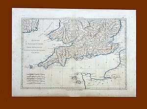 Royaume d'ANGLETERRE, Partie Méridionale. Atlas Encyclopédique contenant la géographie ancienne e...