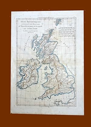 ISLES BRITANNIQUES contenant les Royaumes d'ANGLETERRE, d'ECOSSE et d'IRLANDE. Atlas Encyclopédiq...