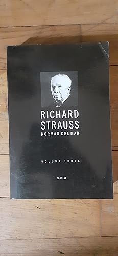 Seller image for RICHARD STRAUSS. A critical commentary on his life and works. Volume 3. for sale by Librairie Sainte-Marie