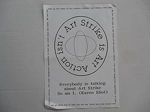 Seller image for Art Strike is Art Action isn t. 1990-1993 flier for sale by ANARTIST