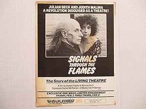 Image du vendeur pour Signals Through Flames: The Story of the Living Theatre 8th Street Playhouse Feb 3 - 9 flier mis en vente par ANARTIST