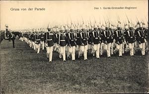 Ansichtskarte / Postkarte Gruß von der Parade, Parademarsch vor dem Kaiser