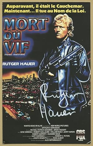 Bild des Verk�ufers f�r Rutger Hauer (1944-2019) - Rare authentic signed cover photo - Gerardmer 1996 zum Verkauf von PhP Autographs