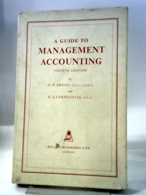 Bild des Verkufers fr A Guide to Management Accounting zum Verkauf von World of Rare Books