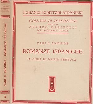 Bild des Verkufers fr Romanze ispaniche zum Verkauf von Biblioteca di Babele