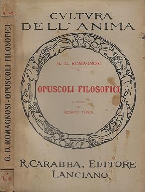 Seller image for Opuscoli filosofici for sale by Biblioteca di Babele