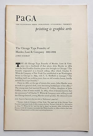 Image du vendeur pour PaGA: Printing & Graphic Arts, Volume VII, Number 3, September 1959 mis en vente par George Ong Books