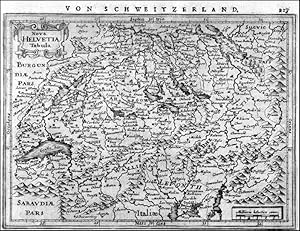 Bild des Verkufers fr NOVA HELVETIA TABULA'. Map of Switzerland. zum Verkauf von Garwood & Voigt