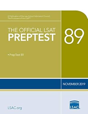 Image du vendeur pour The Official LSAT Preptest 89: (November 2019 Lsat) mis en vente par WeBuyBooks