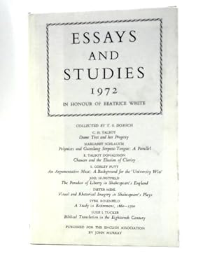 Seller image for Essays and Studies 1972 In Honour of Beatrice White for sale by World of Rare Books