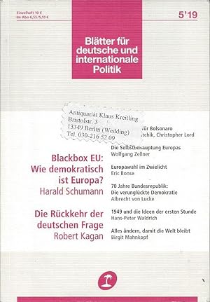 Blätter für deutsche und Internationale Politik Heft 5 /19