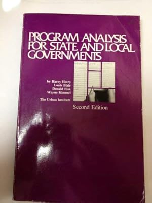 Seller image for PROGRAM ANALYSIS FOR STATE AND LOCAL GOV for sale by Redux Books